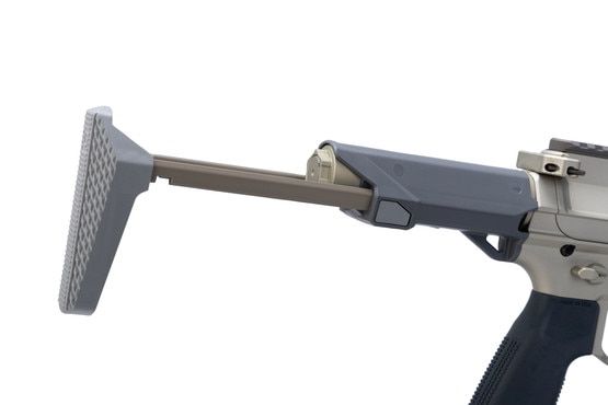 Q BOOMBOX 8.6 BLK SBR has a collapsible stock